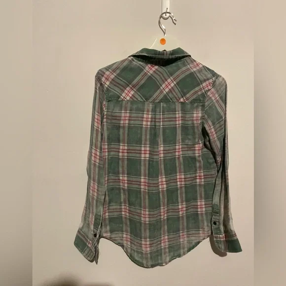 Nollie pac sun Women's acid wash Flannel Shirt medium - Picture 5 of 6